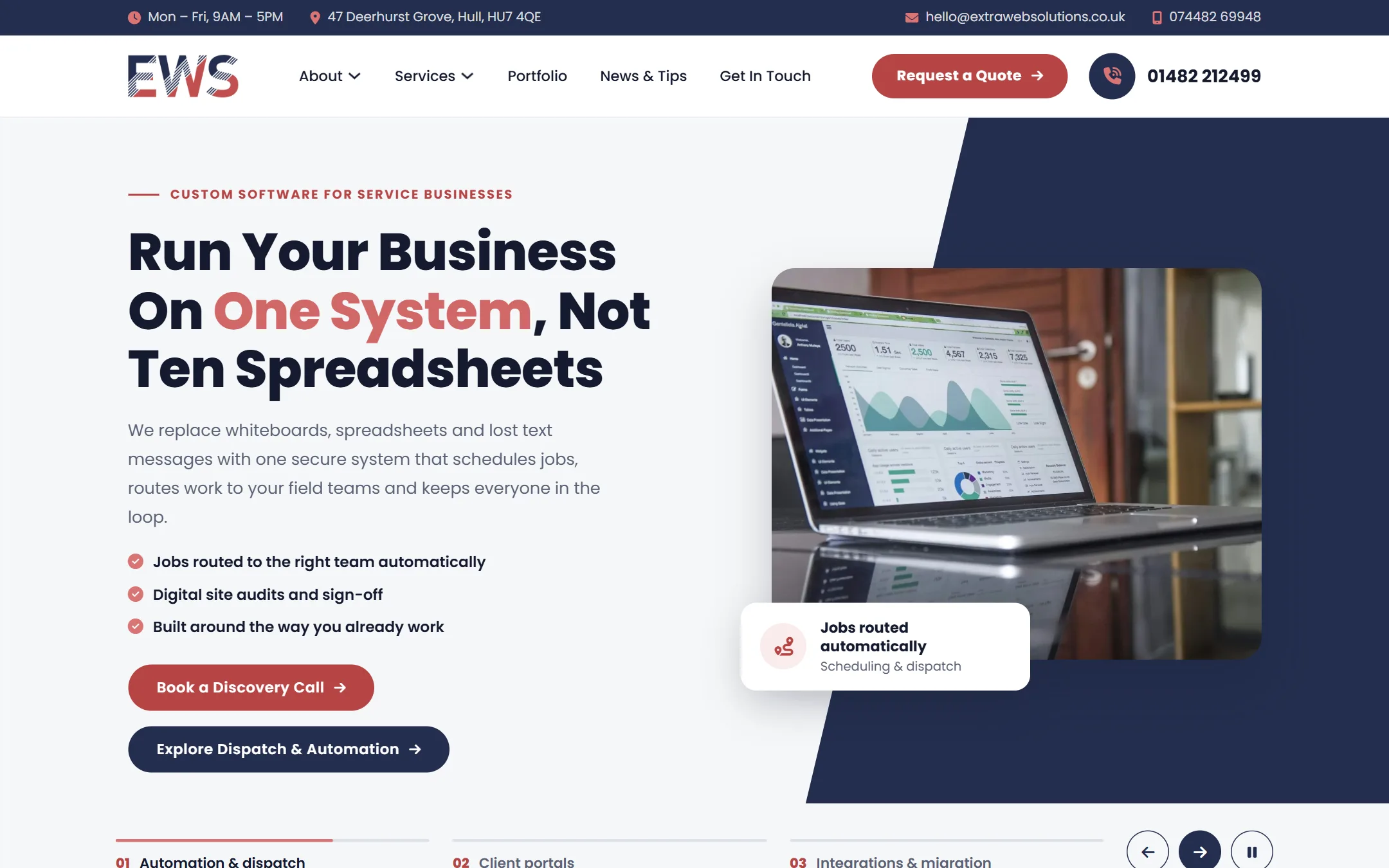 Extra Web Solutions — agency website
