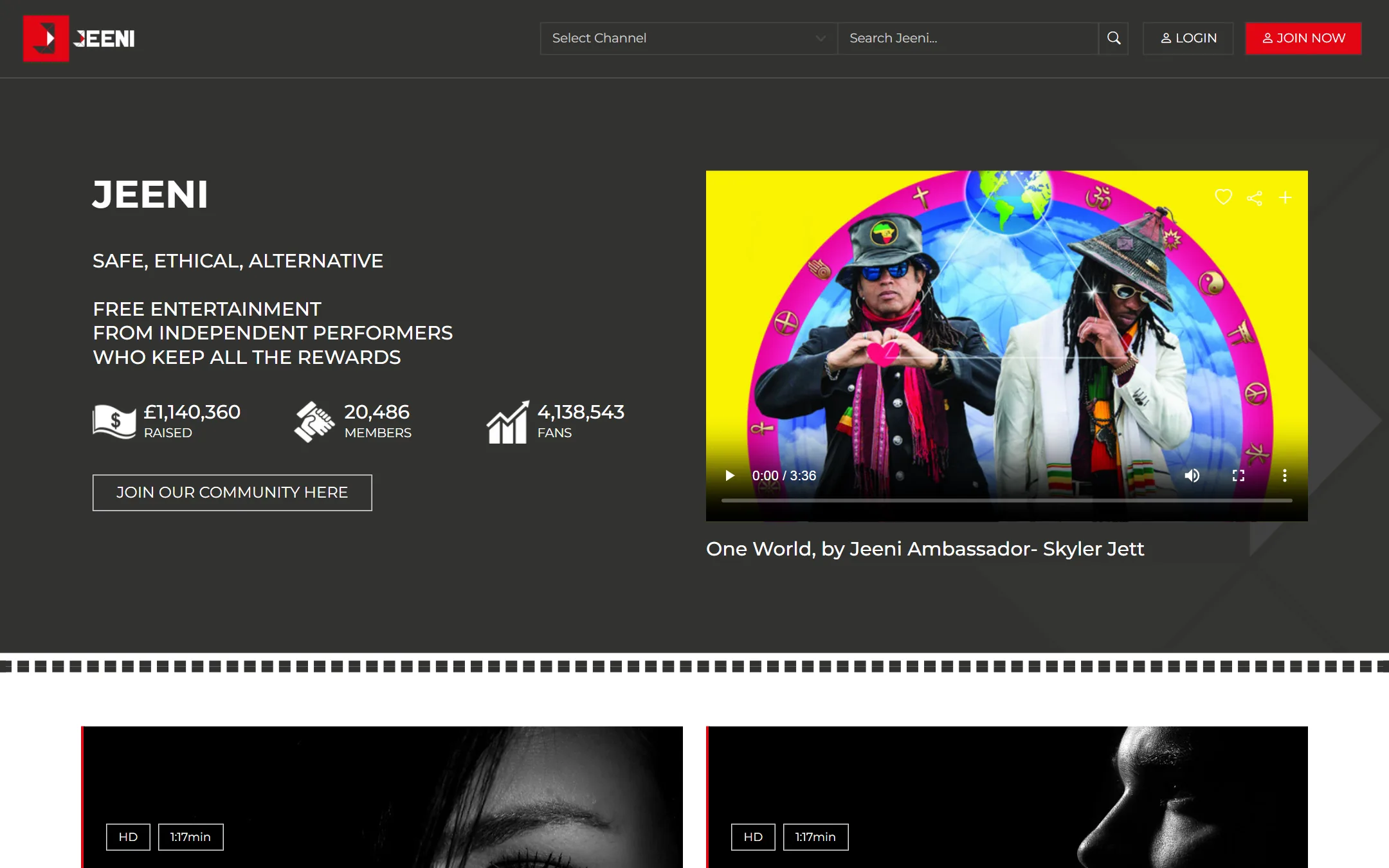 JEENI.com — entertainment platform build