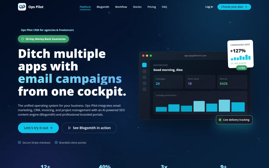 Ops Pilot CRM — all-in-one agency platform
