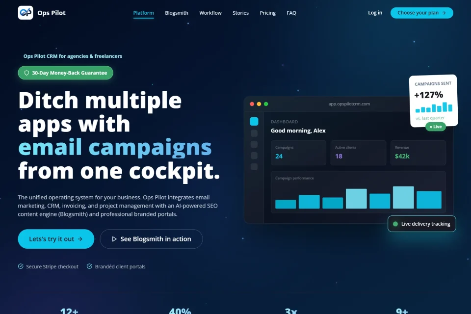 Ops Pilot CRM — all-in-one agency platform