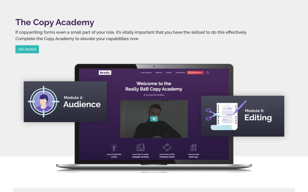 Really B2B — internal content hub — Copy academy
