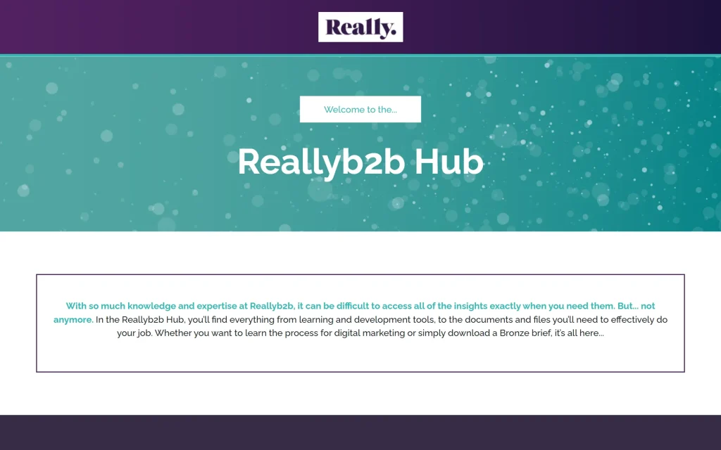 Really B2B — internal content hub