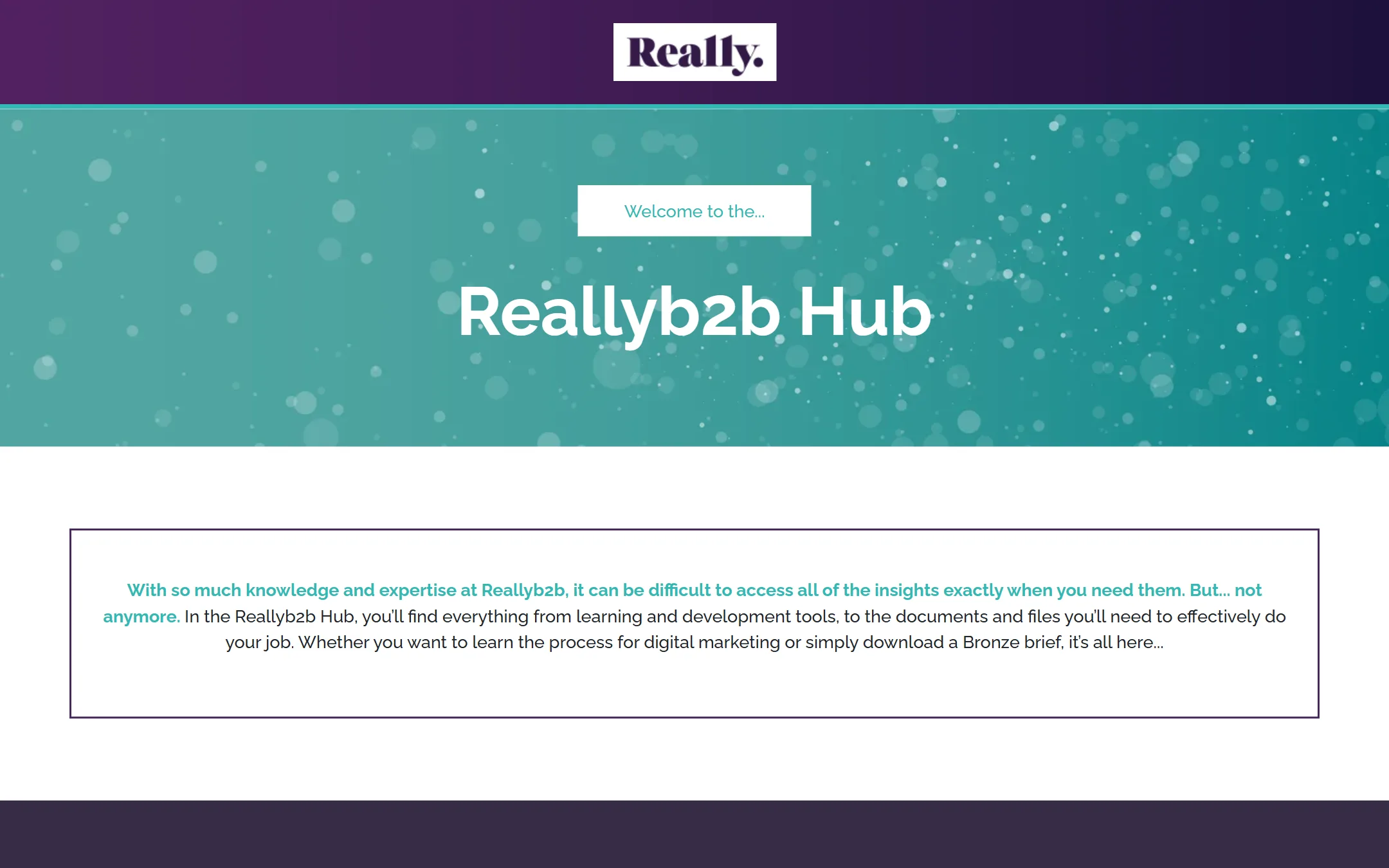 Really B2B — internal content hub
